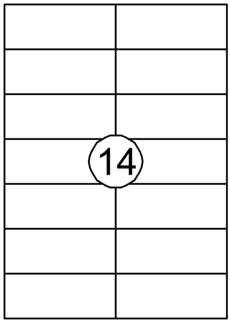 Etiket Quantore 105x42.4mm 1400 stuks Etiket Quantore 105x42.4mm 1400 stuks