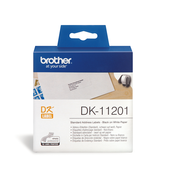 DK-11201 Standaard adres etiket 29 x 90 mm wit
