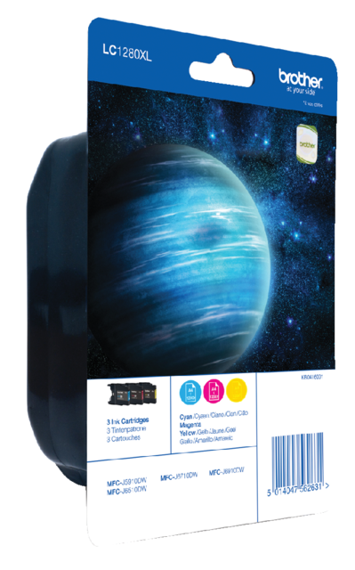 Inktcartridge Brother LC-1280XLRBWBP 3 kleuren Inktcartridge Brother LC-1280XLRBWBP 3 kleuren