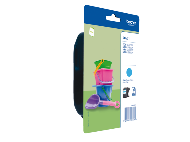 LC221C inkcartridge brother lc-221 blauw