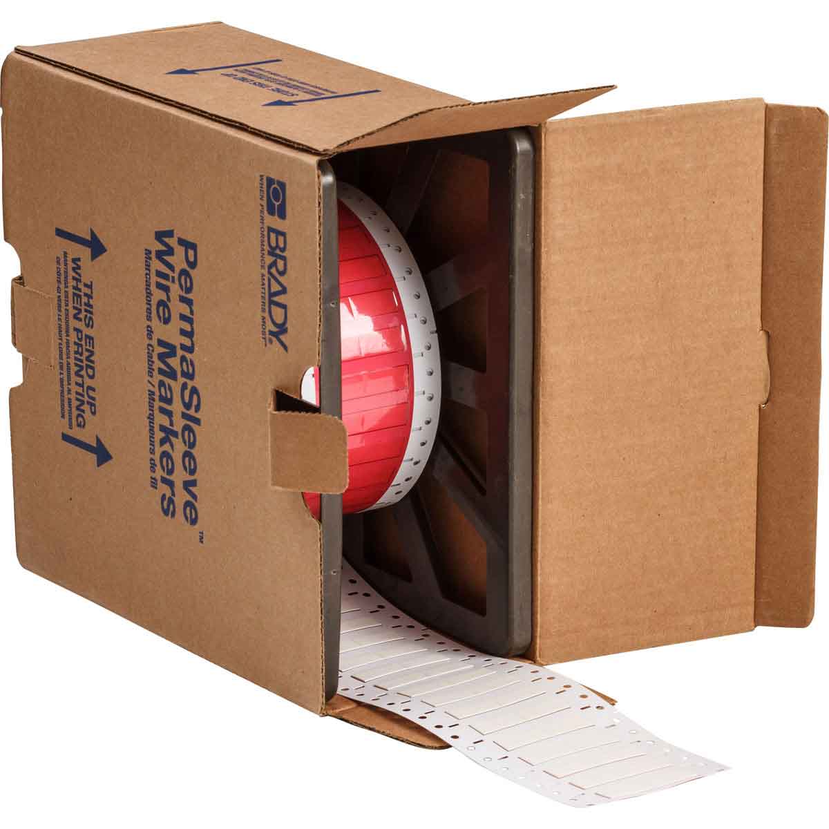 117075-HX-250-150-WT-2 PermaSleeve krimpkousen voor draadmarkering, 19,05 mm (B) x 11,15 mm (H), Wit