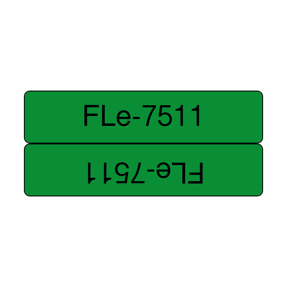 Brother FLe-7511 voorgestanste kabelvlag zwart op groen