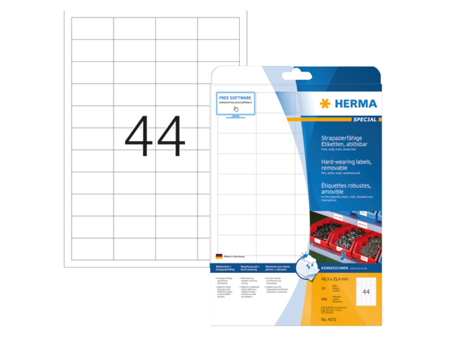 4572 etiket herma 4572 48.3x25.4mm 880st