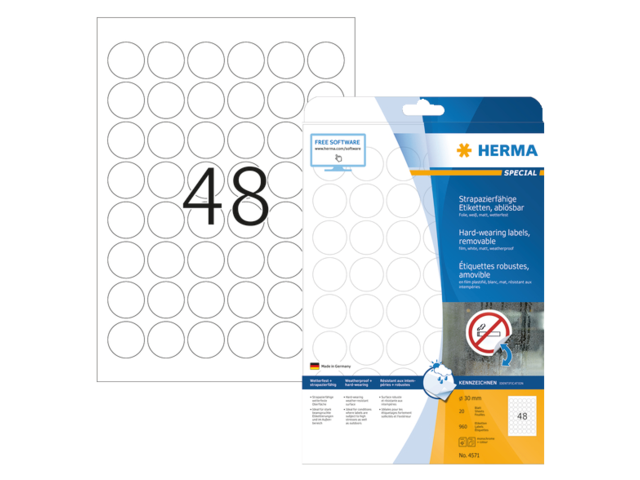 4571 etiket herma 4571 30mm 960st