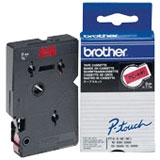 Brother TC-491 Tape Zwart op rood, 9mm. Brother TC-491 Tape Zwart op rood, 9mm.