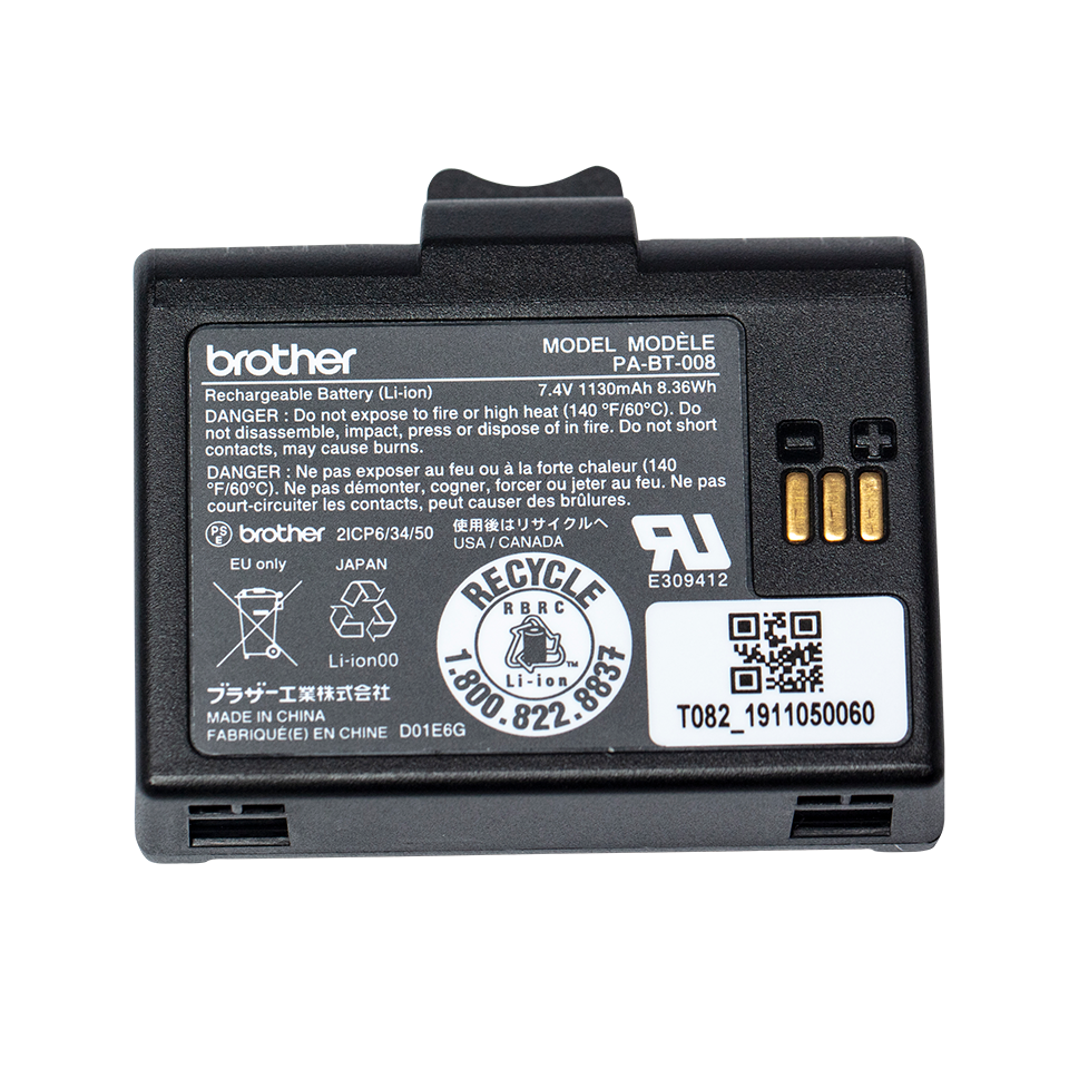 PA-BT-008 Li-ion rechargeable battery (RJ-2035B, RJ-2055WB) PA-BT-008 Li-ion rechargeable battery (RJ-2035B, RJ-2055WB)