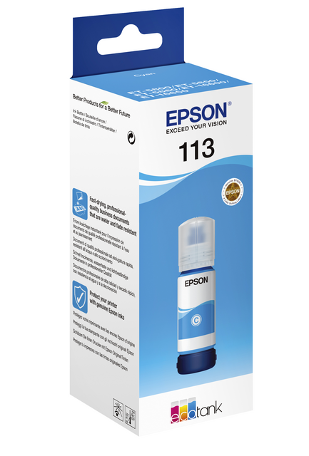 Navulinkt Epson 113 EcoTank blauw Navulinkt Epson 113 EcoTank blauw