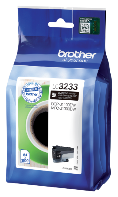 Inktcartridge Brother LC-3233BK zwart Inktcartridge Brother LC-3233BK zwart