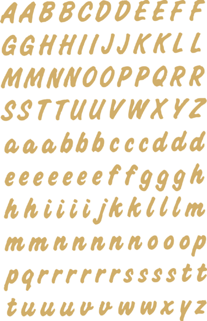 Etiket HERMA 4152 8mm letters A-Z goud op transparant 238stuks Etiket HERMA 4152 8mm letters A-Z goud op transparant 238stuks