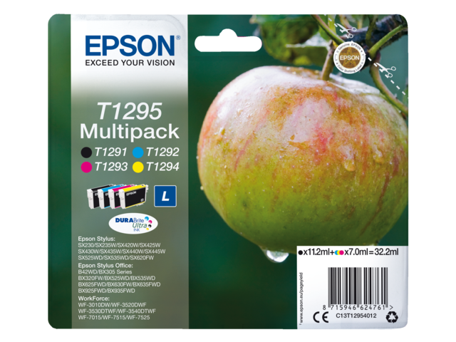 2666358 inkcartridge epson t1295 zwart + 3 kleuren