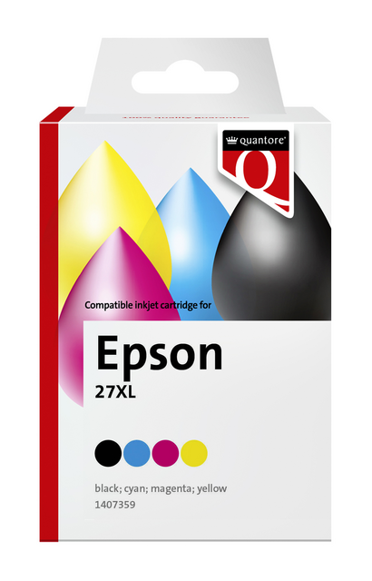 Ink cartridge Quantore alternative tbv Epson 27XL black+3color Ink cartridge Quantore alternative tbv Epson 27XL black+3color