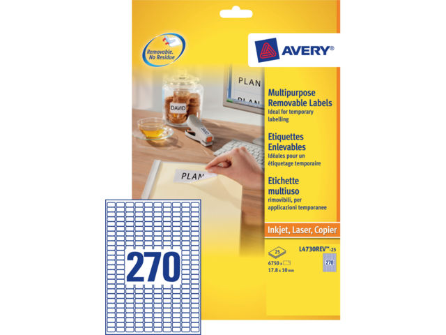 L4730REV-25 etiket avery l4730rev-25 17.8x10mm 6750st