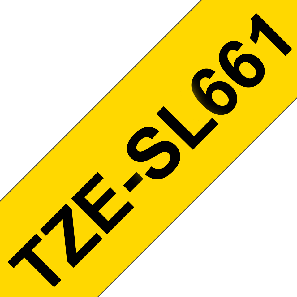 Brother TZe-SL661 zelflaminerende tape zwart op geel, 36mm