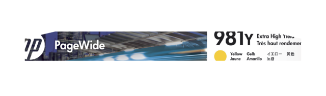 Inktcartridge HP L0R15A 981Y geel Inktcartridge HP L0R15A 981Y geel