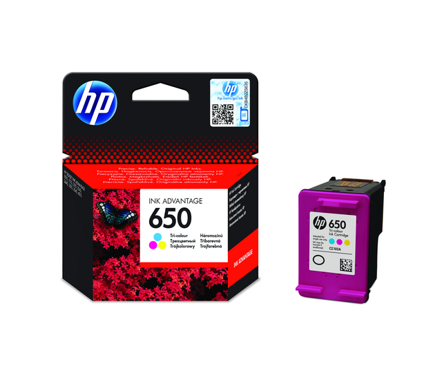 HP CZ102A 650 3-Color Ink Cartridge