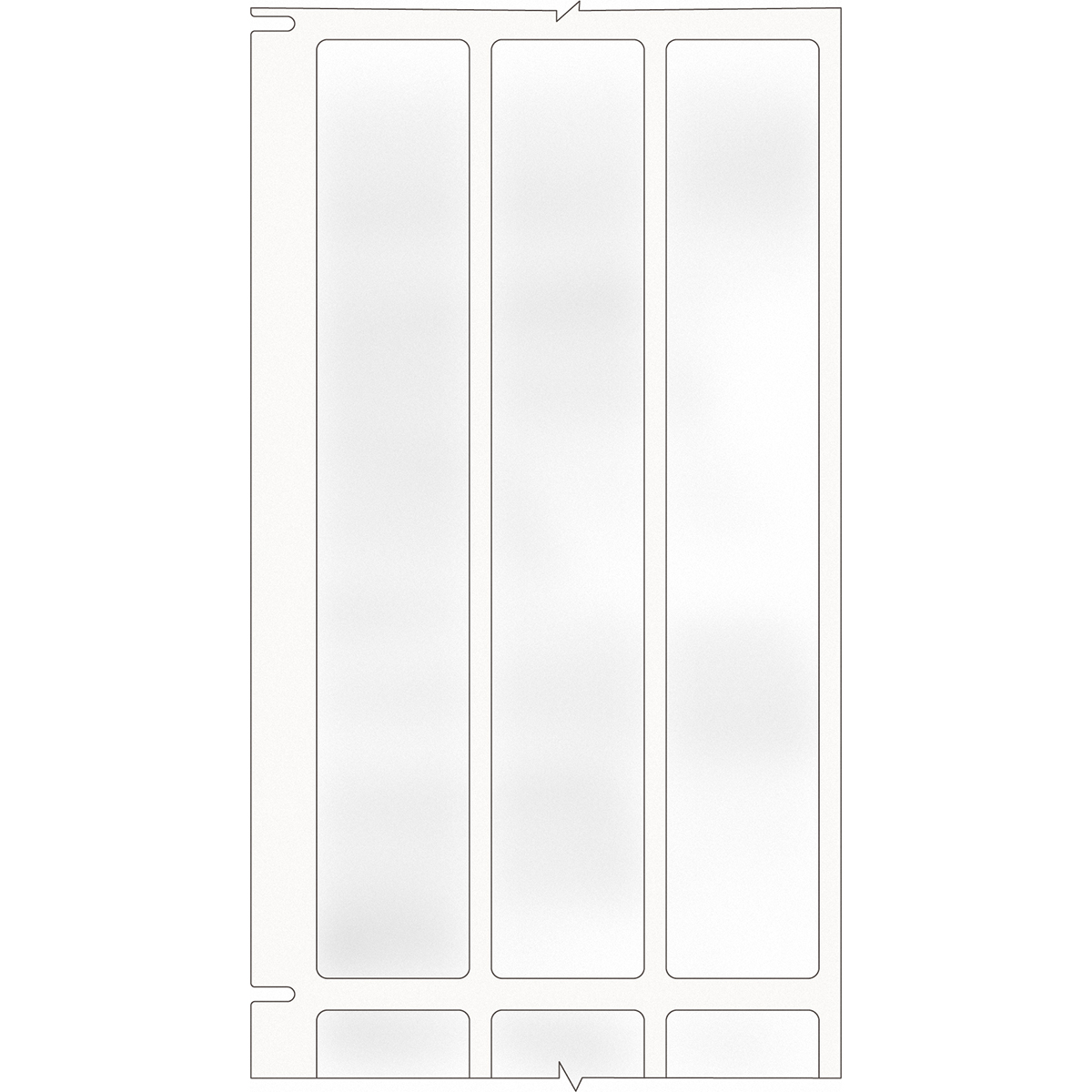 620361-THTTL-3-430 Thermische transfert labels, 21,00 mm (B) x 129,00 mm (H), Transparant