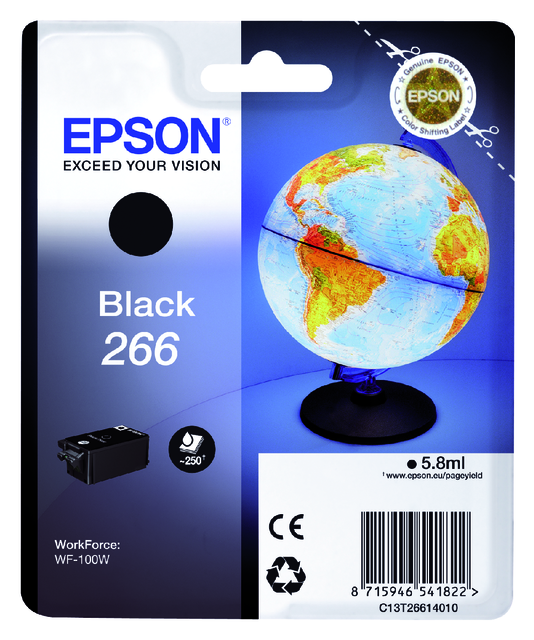 2306391 inkcartridge epson 266 t2661 zwart