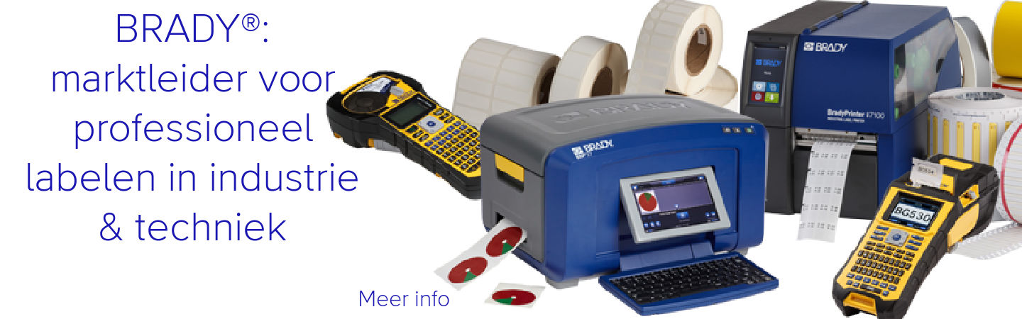 Brady Marktleider voor professionele markering in industrie en technologie Brady Banner Nederlands