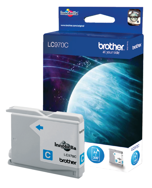 Inktcartridge Brother LC-970C blauw Inktcartridge Brother LC-970C blauw