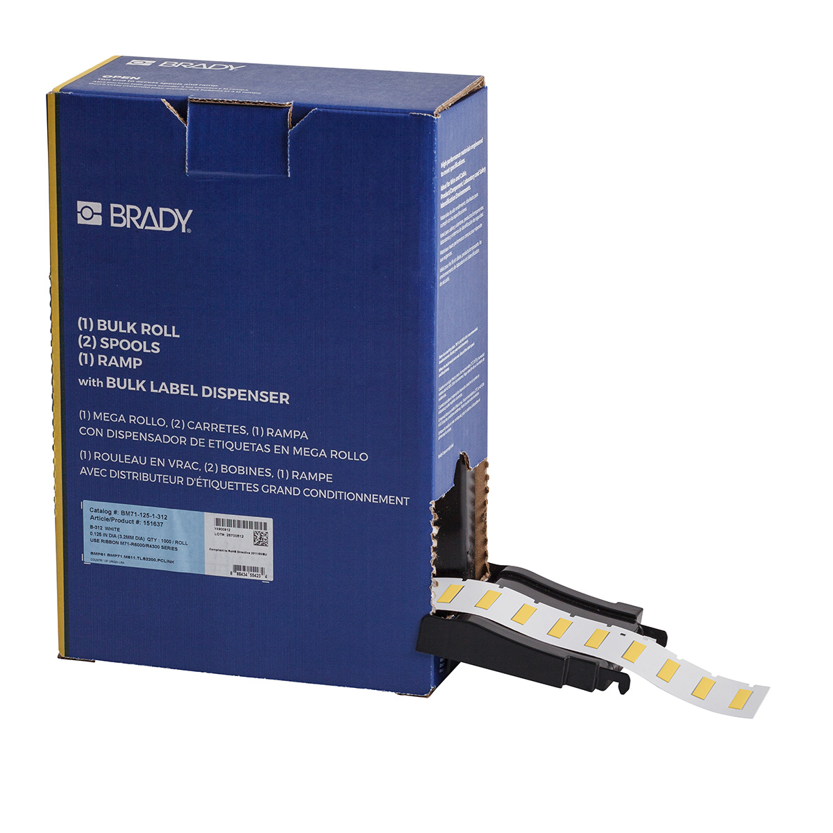 174418-BM-125-1-312-YL PermaSleeve® commerciële hittekrimpende labels voor M610, M611, BMP61, M710 en BMP71, 25,40 mm (B) x 5,97 mm (H), Geel 174418-BM-125-1-312-YL PermaSleeve® commerciële hittekrimpende labels voor M610, M611, BMP61, M710 en BMP71, 25,40 mm (B) x 5,97 mm (H), Geel