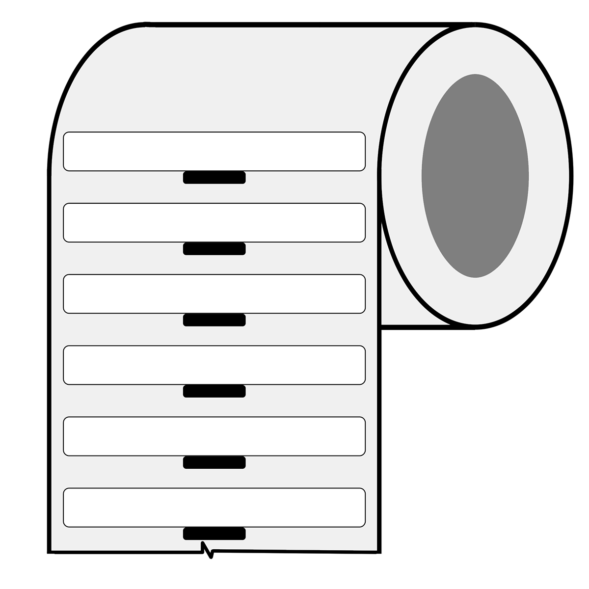 217091_BPT-635-488 Thermische transfert labels, 48,26 mm (B) x 6,35 mm (H), Wit