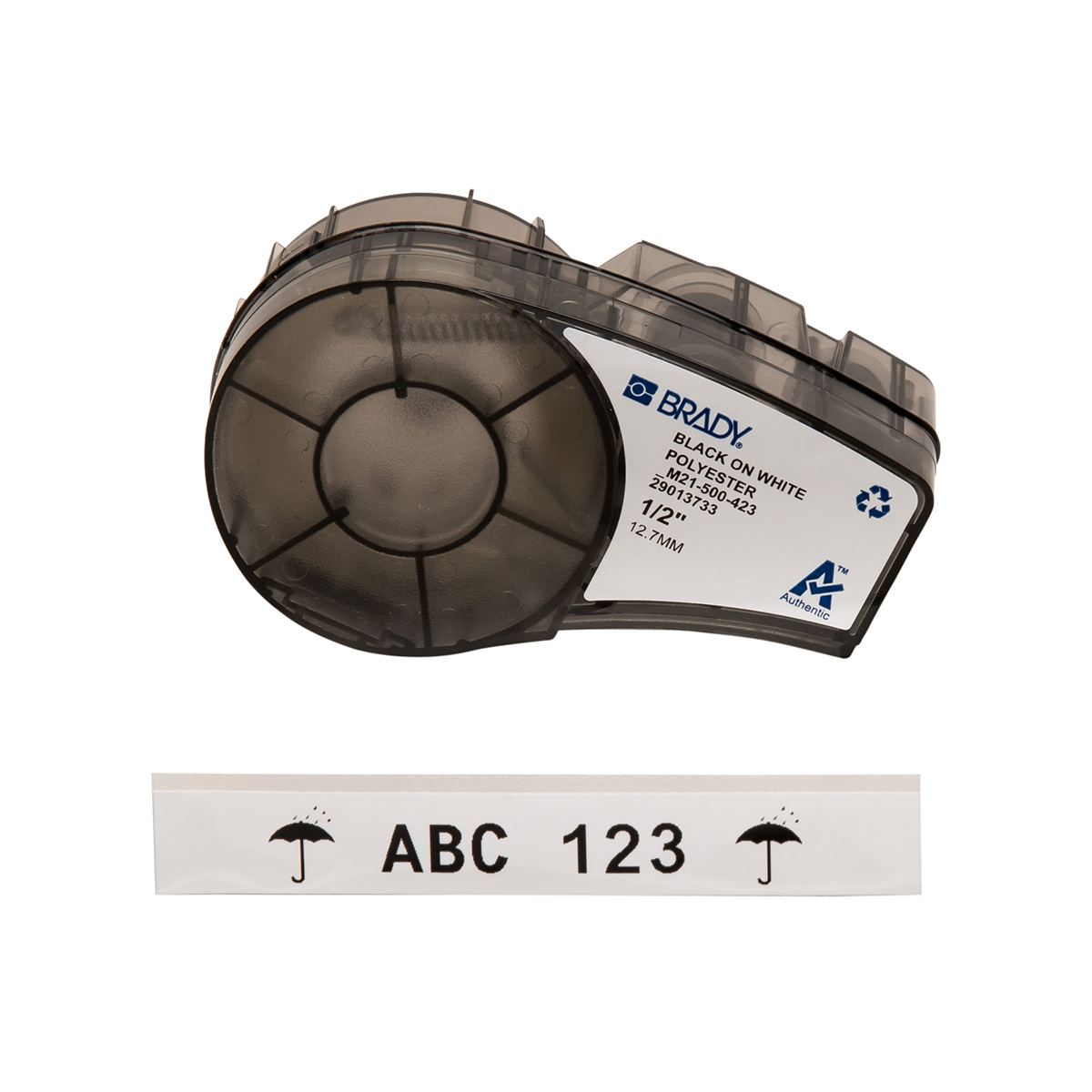 M211 en M210 glanzend witte polyesterlabels voor identificatie van onderdelen en componenten en algemene identificatiedoeleinden M211 en M210 glanzend witte polyesterlabels voor identificatie van onderdelen en componenten en algemene identificatiedoeleinden