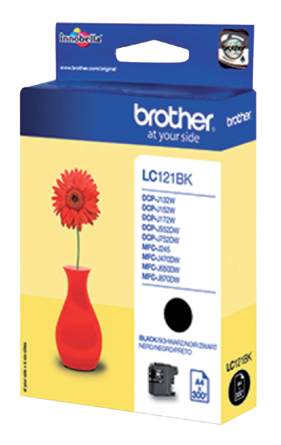 Inktcartridge Brother LC-121BK zwart Inktcartridge Brother LC-121BK zwart
