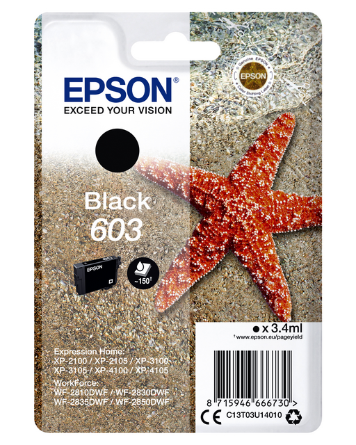 3517698 inkcartridge epson 603 t03u1 zwart