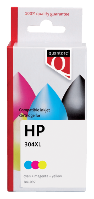 Inktcartridge Quantore alternatief tbv HP N9K07AE 304XL kleur Inktcartridge Quantore alternatief tbv HP N9K07AE 304XL kleur