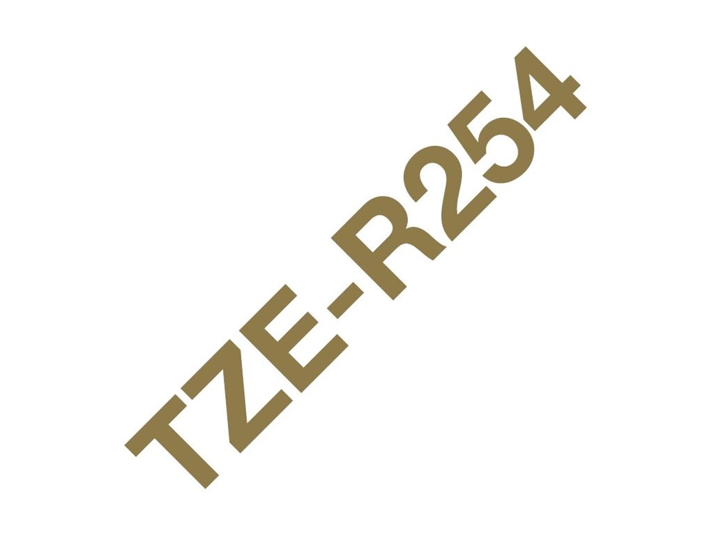 TZE-R254 stoffen lint goud op wit, 24mm x 4m