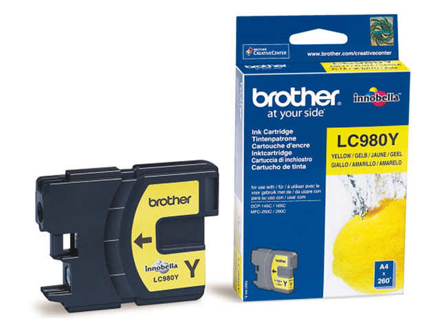 Brother LC-980 geel Inktcartridge
