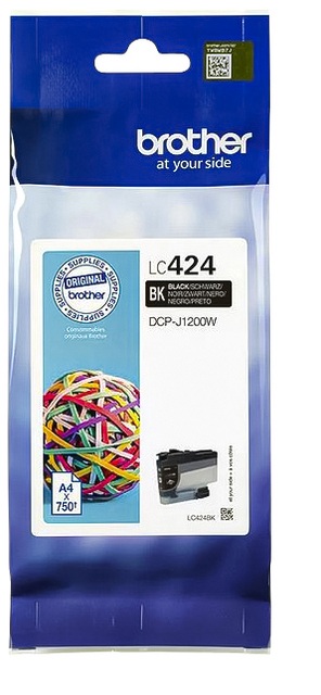 Inktcartridge Brother LC-424BK zwart Inktcartridge Brother LC-424BK zwart