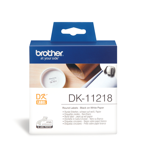 DK-11218 24 mm Ø rond etiket - wit