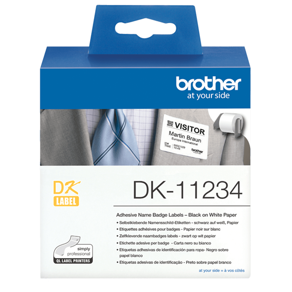 Brother DK-11234 naambadge label, zelfklevend, 60x86mm