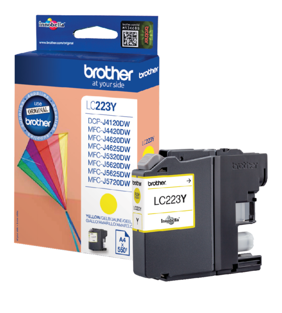 Inktcartridge Brother LC-223Y geel Inktcartridge Brother LC-223Y geel