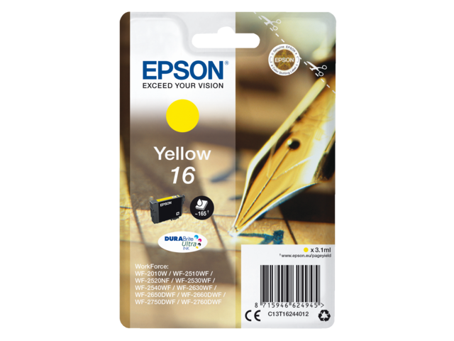 Inktcartridge EPSON 16 T1624 geel