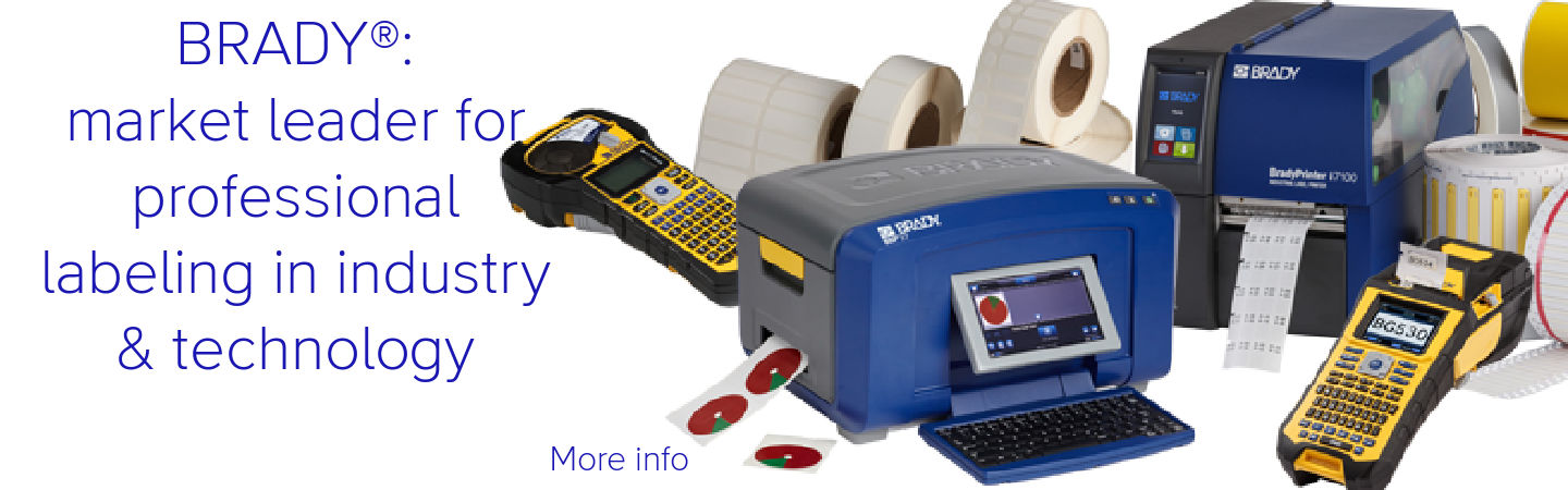Brady Market leader for professional marking in industry and technology Brady Banner English