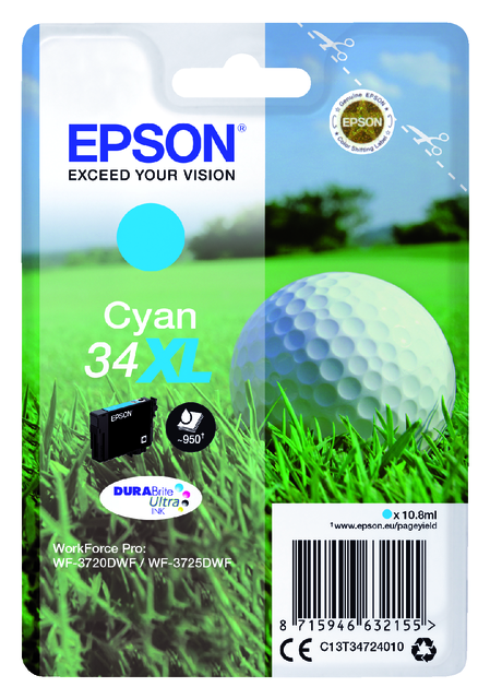 2775521 inkcartridge epson 34xl t3472 blauw hc