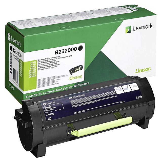 Tonercartridge Lexmark B232000 zwart Tonercartridge Lexmark B232000 zwart