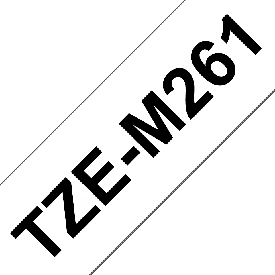 Brother TZE-M261 matte tape, zwart op wit, 36 mm