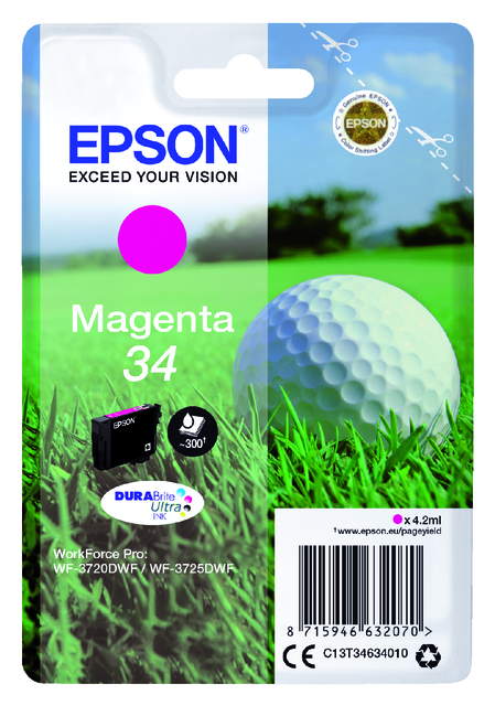 INKCARTRIDGE EPSON 34 T3463 ROOD