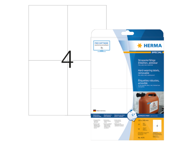 4576 etiket herma 4576 105x148mm 80st
