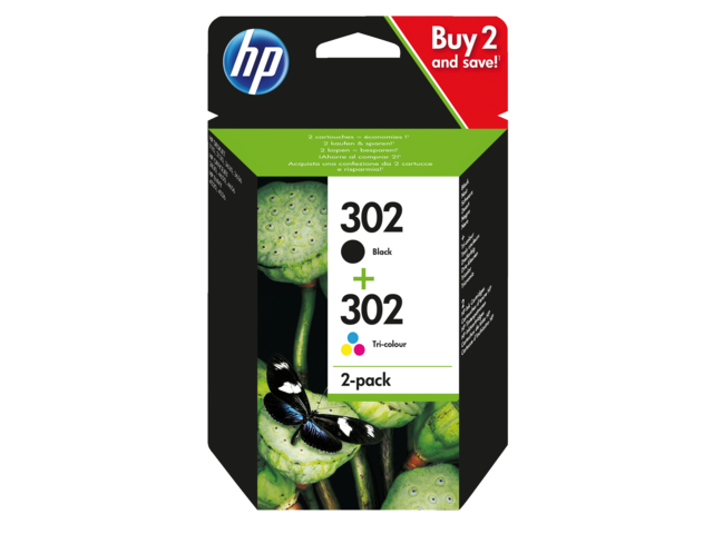 Inktcartridge HP 302 X4D37AE zwart kleur