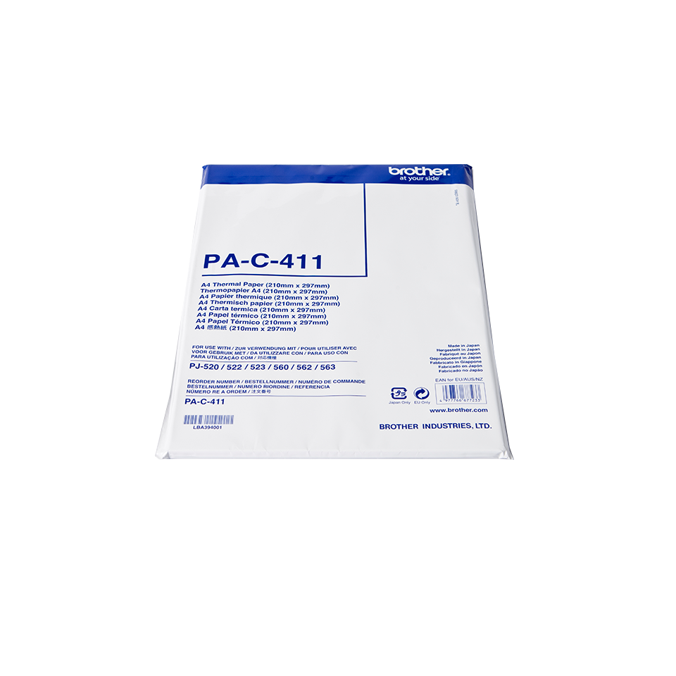 A4 thermisch papier voor Brother PockJet printers, pak 100 vel