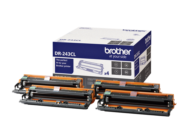 Drum Brother DR-243CL zwart + 3 kleuren Drum Brother DR-243CL zwart + 3 kleuren