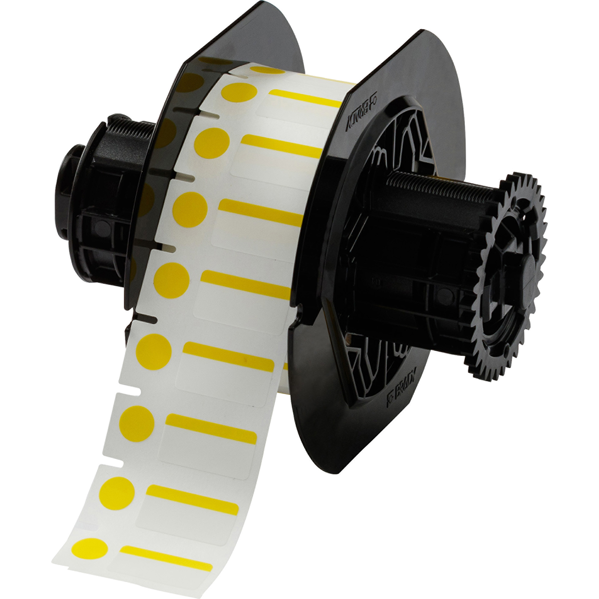 149782-B33-250-494-YL Polyesterlabels voor de BBP33/i3300-printer, 25,40 mm (B) x 12,70 mm (H) x 9,53 mm (Dia), Geel, wit