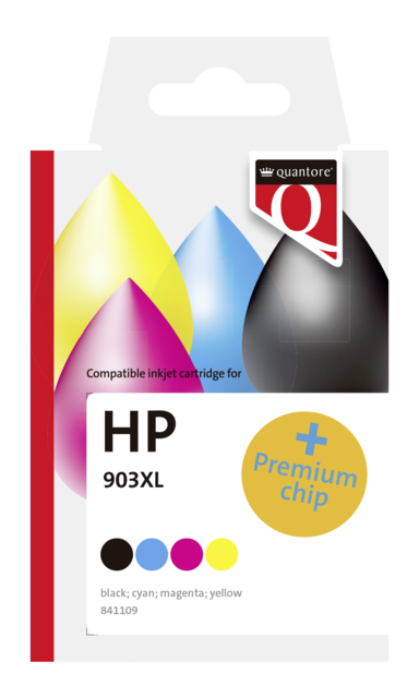 Inktcartridge Quantore alternatief tbv HP 3HZ51AE 903XL zwart 3 kleuren HC Inktcartridge Quantore alternatief tbv HP 3HZ51AE 903XL zwart 3 kleuren HC