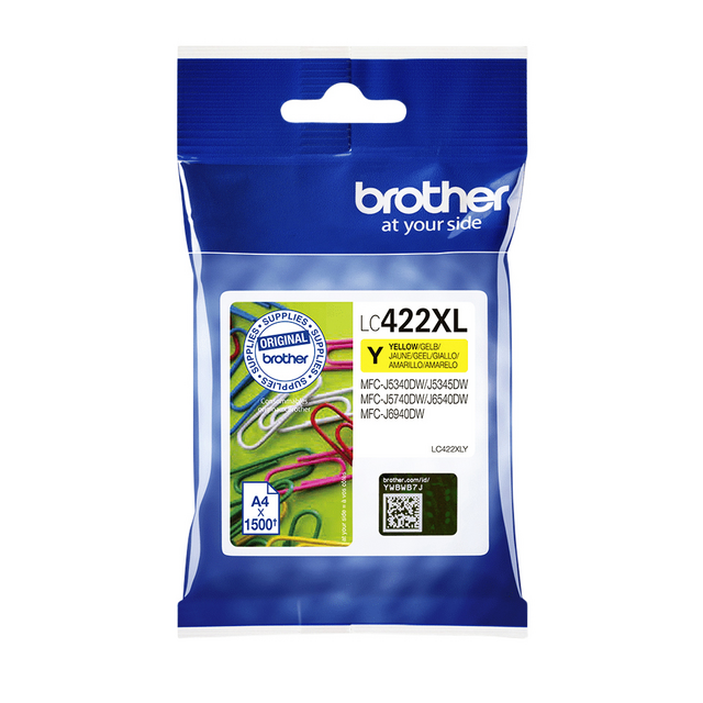 INK CARTRIDGE BROTHER LC-422XLY YELLOW