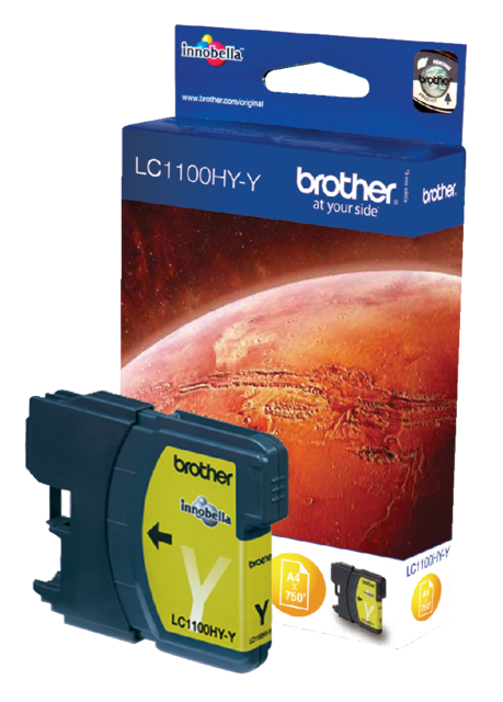 Inktcartridge Brother LC-1100HYY geel Inktcartridge Brother LC-1100HYY geel