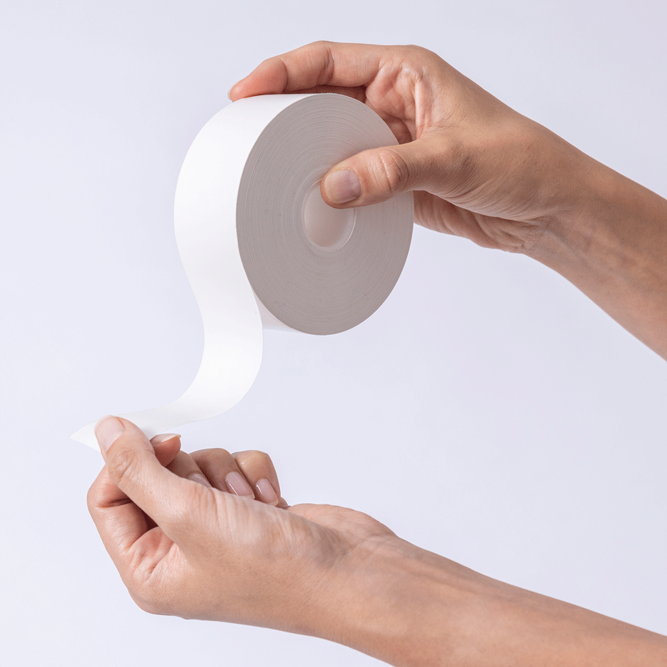 BFA-274039-102 doorlopend linerless labelrol, wit, 39mm, 82,3m